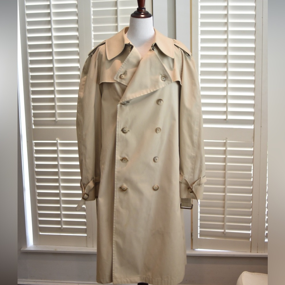 Vintage Christian Dior Trench Coat double breasted 46R